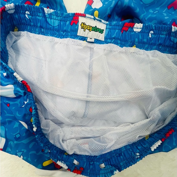 TIPSY ELVES Retro Patriotic Pops Stretch Swim Trunks Shorts 4XL NWT Big & Tall - Picture 10 of 11